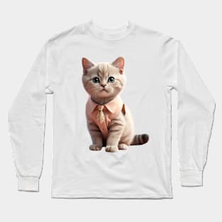 Funny Kawaii cute kitty kitten cat Long Sleeve T-Shirt